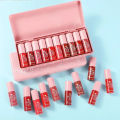 4pc/set Lipstick Korean Girl Group Mini Crayon Lipstick Long Lasting Matte Lip Makeup Tint Easy To Color Sexy Waterproof Lippie. 