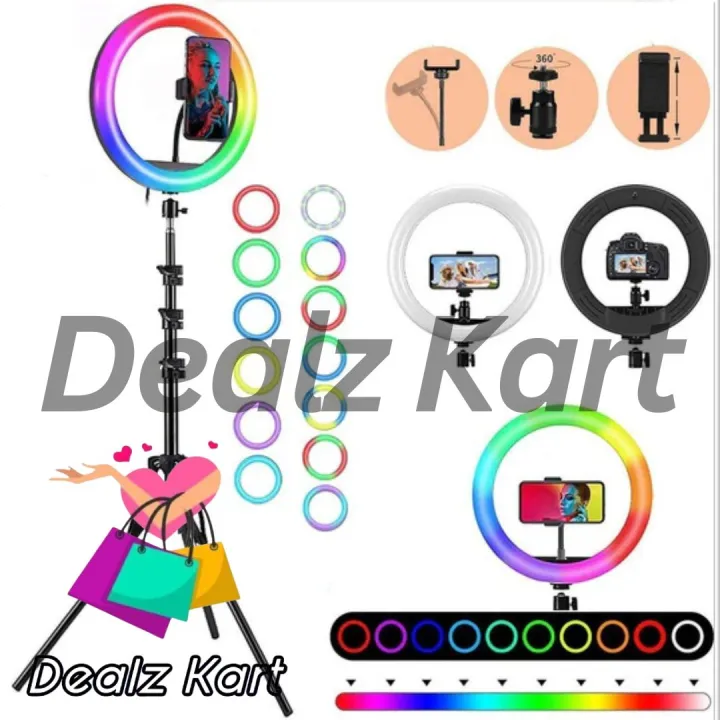 Pack%20of%204%20-%207%20Feet%20Tripod%20Stand,%2026cm%20Ring%20Light,%20Collar%20Boya%20Mic,%20Tripod%20Holder%20Elegant%20Home%20-%20Image%207