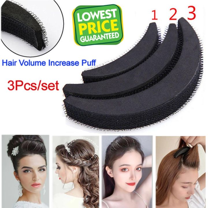 HD Quality 3 PCS Bangs Increase The Cushion To Make A Fluffy Look Hair Style Pull Maker Putt Comb Sponge Backcombing Volume Increase Puff Extension