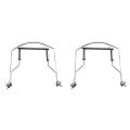 2X Harmonica Neck Holder 10 Holes Blues Harp Mouth Organ Stand Harmonic Rack -Silver. 