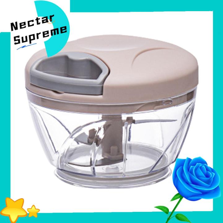 Compact Food Chopper 500/900ml Manual Food Processor Vegetable Chopper Hand Pull String Onion Cutter for Kitchen Tool Easy Clean Efficient Manual Garlic Blender
