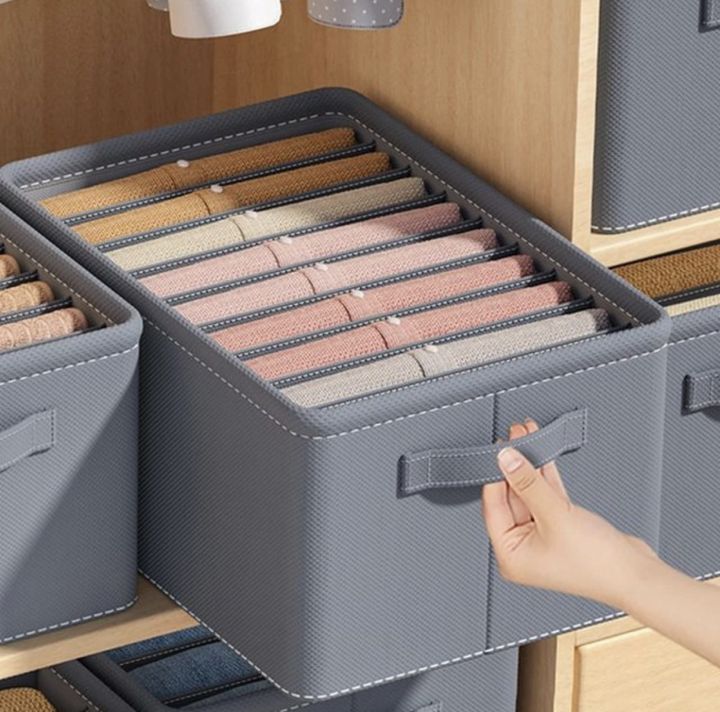 Pant Organizer 7 Grid Washable Wardrobe Clothes Organizer | Clothes Storage Bag With 7 Grid