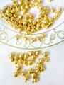 Beads 100 Pcs 10mm, 8mm, 6mm Vibrant Gold, Silver Ghungroo Beads Noisy and Noiseless Ghungru Charm Beads for Craft DIY. 
