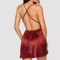 Womenity Silk Hot Night Suit Backless Night Dress For Girls Silk Hot Night Suit For Women Girls Silk Sleepwear For Women Silk Night Wear For Women. 