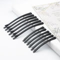 【ETOP】12Pcs/Set 6-8cm Matte Solid Black Barrettes Metal Hair Clips Styling Tools Fashion Girls Hairpins Hair Accessories For Women Headwear. 