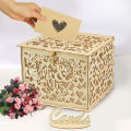 Wedding Card Boxes Wooden Box Wedding Decoration Supplies Guestbook DIY Mr Mrs Heart Invitation Gift Business Card Guest Book. 
