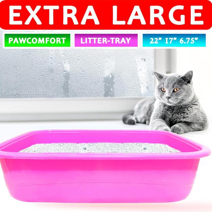 PawComfort Extra Large Litter Tray Blue Pink