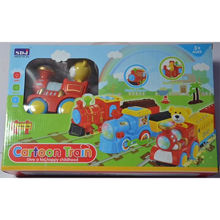 Cartoon train set paradise train  with bear and many other accessories