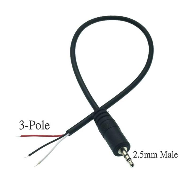 25CM 2.5mm 3.5mm Mono Connector Cable Male Female Plug 3pin 4 Pole 2.5mm 3.5mm Extension Wire DIY Audio Repair Cable Charger
