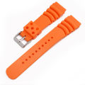 Suitable for Casio rubber strap protrusion 20 22mm Seiko Submariner watch waterproof silicone sports strap for men. 