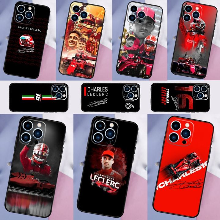 Formula 1 F1 Charles Leclerc Funda For iPhone 15 11 12 13 14 Pro MAX X XS Max XR SE 2020 7 8 Plus 13 Mini Phone Case