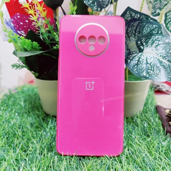 Oneplus 7t Back Cover For Girls 100% Original Glass Case For Oneplus 7t Cover Case Protect From Scratch And Down Surface