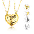 Necklace For Women Couple Matching Jewelry Accessories Anniversary Gift Creative Heart Pendant Couple Necklace Wedding Magnetic. 