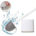 Silicone toilet brush with stand creative deep cleaning brush. 