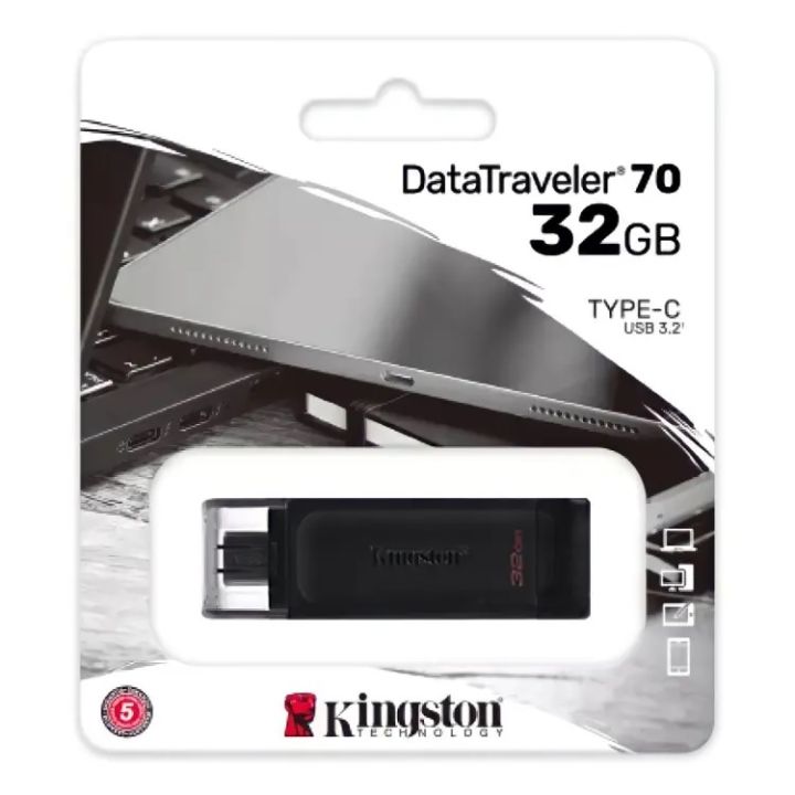 Kingston 32GB USB Type C DT70 Flash Drive (TAIWAN)