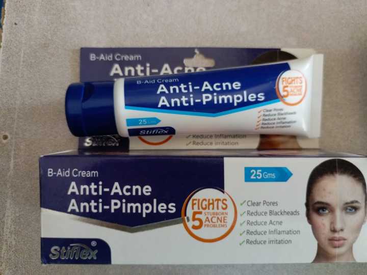 B AID ANTI ACNE AND ANTI PIMPLE CREAM for Acne Prone Skin and Acne Scars Marks with Niacinamide and Stearic acid and Sophora Angustifolia Root Extrat | Anti Acne Face Treatment for Dark Spots
