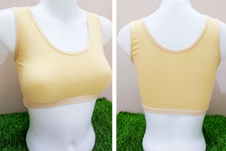 Pack%203%20Soft%20Cotton%20Camisole/Half%20Body%20Teenage%20Training%20Bra/vest/Inner%20Wear/BDs/Sports%20Bra/Tanks%20For%20Beginners%20Kid%20Girls%20-%20For%207%20to%2010%20Yrs%20-%20Image%2010