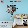 ZF 3D Wooden Wall Tree Decor With Picture Large Size 8 Frames, Wooden Family Tree Photos Frame, Modern. 