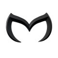 Black Evil M Logo Emblem Badge Decal for Mazda All Model Car. 
