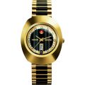 The Original Automatic Rado Black Dial - Yellow PVD Stainless Steel Bracelet Men's Watch. 
