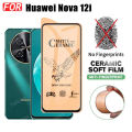 Huwei Nova 12i Ceramic Matte Soft Film for Nova 12s Nova 12SE Nova 10SE Nova 9se Matte Full Screen Protector 3 in 1 Camera Lens Protector. 