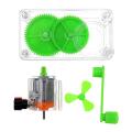 Handheld Manual Electricity DC Crank Generator Mini Fan Science Experiment Model Kit. 