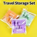 8 pcs empty travel bottle set kit or pack Refillable and reusable bottles Travel size bottle and container Traveling bottle set. 