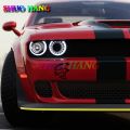 HELLCAT Logo Die-Cut Vinyl Decal Sticker-BLACK (Challenger) SRT DEMON Body Bumper Fuel Tank Tailgate Window Leopard Decal Racing. 