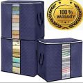 3Pcs Large Foldable Clothes Storage Zipper Bag. 