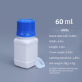 Tamper Evident Empty Bottle Industrial Grade Square 60ml Square Bottle 100ml Hdpe Hdpe Container for None Ink Storage Liquid. 