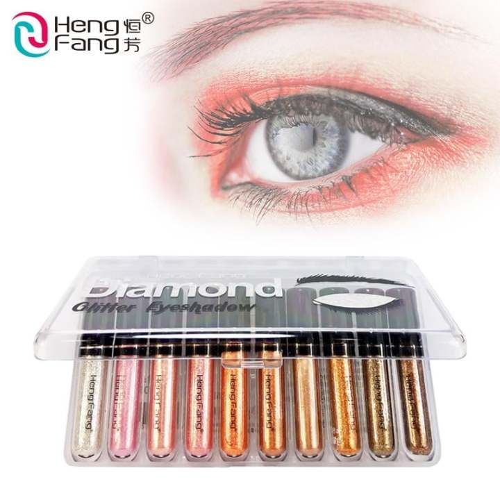 HENG%20FANG%2010%20Pcs%20Liquid%20Diamond%20Glitter%20Eyeshadows%20Waterproof%20Of%20Set%20-%20Image%204