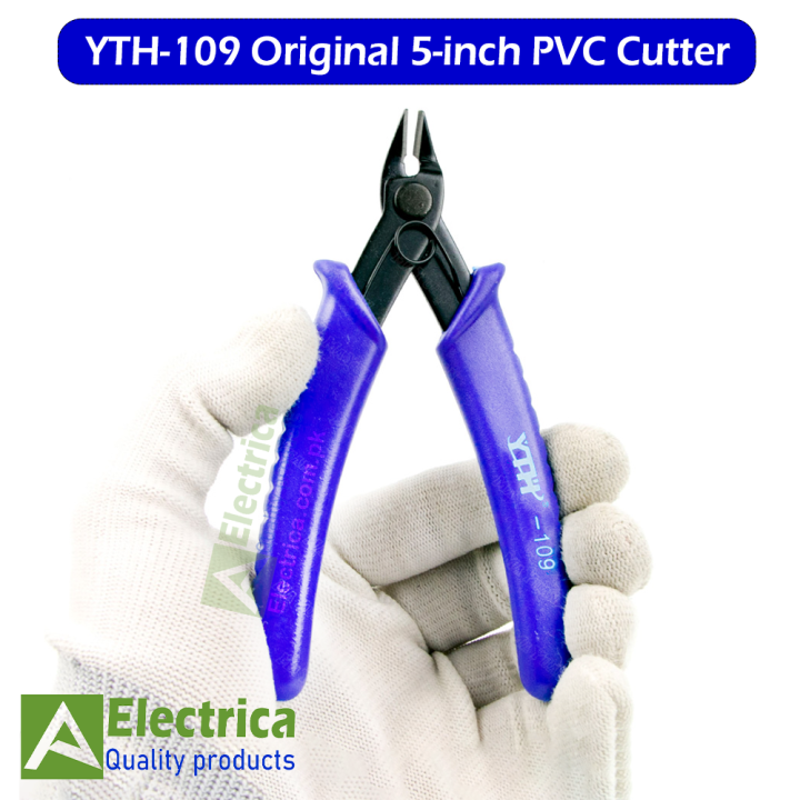YTH-109 Mini Electric Flush PVC Wire Cutter Excellent Curved Cut Plier Micro Cutting Repair DIY Tool YTH-109 5-inch by Electrica