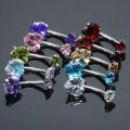 Belly Navel Stud Exquisite Shape Women Shiny Heart Style Belly Piercing Ring. 