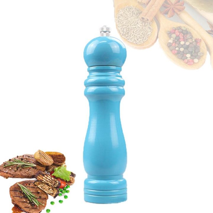 Wood Salt Pepper Mill Manual Pepper Grinder Spice Mill Kitchen Accessories-8 Inch