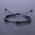 Hematite jewelry Bracelets Adjustable Heart Arrow Magnet Bracelet for Men Jewelry. 