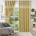 Premium Quality Velvet Front Border Curtains Pack of 2 (Size 8*4.5 feets). 