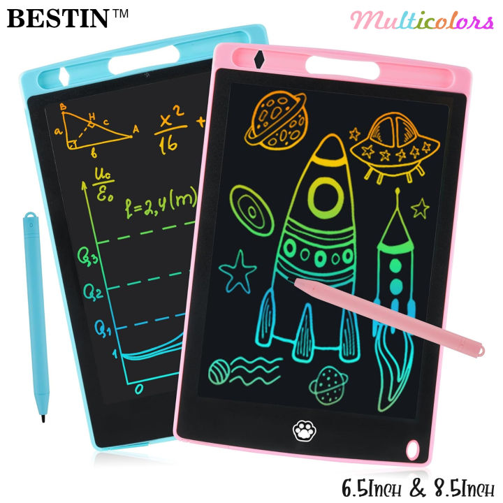 6.5 & 8.5 Inches Colorful LCD Writing Tablet Drawing Board For Kids, Preschool Toys for Baby Girl Boy, LCD Writing Pad For Learning, Drawing Board Toy, Electronic Slate Ewriter, Doodle & Scribble Boards, Erasable Notebook, Writing Board Toys Drawing Pad,