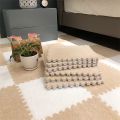 12pcs, Thickened Bedroom Living Room Full Coverage Carpet, Room Bedside Mat, Warm Interlocking Floor Rug, Machine Washable Soft Non-Slip, 29.97x29.97cm, Polyester & EVA Material, Hand Wash Only, Square Shape, for Indoor Use. 