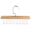 Multifunctional Wood Hanger  8 Hooks Underwear Scarf Sling Tie Storage Rack  Household Dormitory Clothes Drying Hangers  Wardrobe Organizer Accessories. 