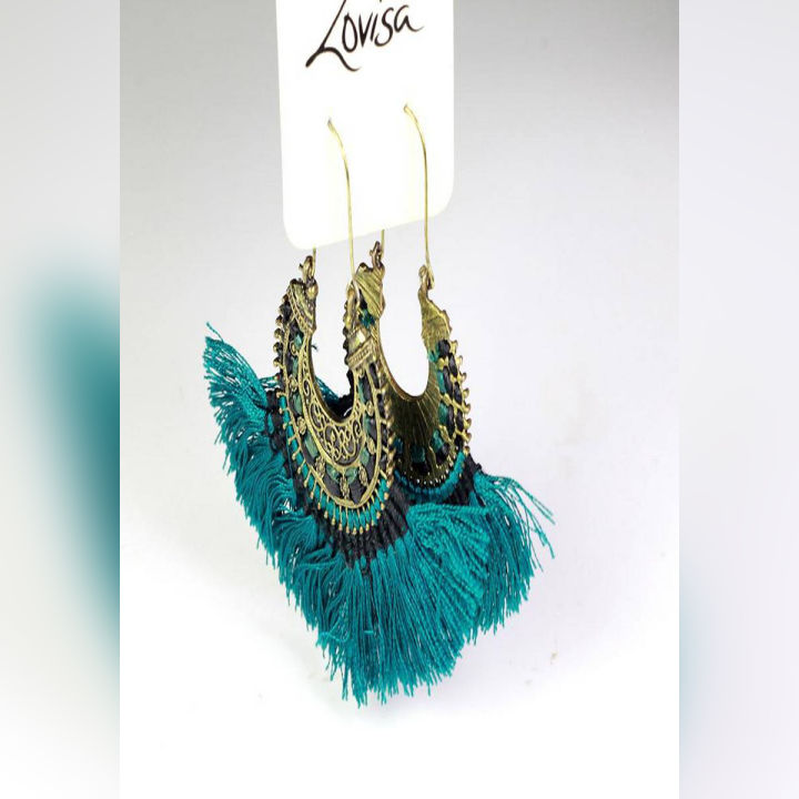 Lovisa Antique Style Dull Golden Tassel Drop Earring Fashion Jewelry for Women, Girls, Her High Quality