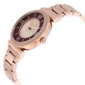 Michael Kors Catlin Rose Gold Stainless Steel Burgundy Dial Quartz Watch for Ladies - MK-3412. 