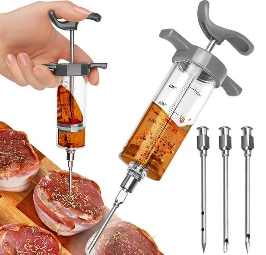 Chicken Injection syringe BBQ Broast Meat Chiken Marinade Injector ...