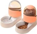 Automatic Cat Feeder, Pet Feeder, Set of 2, Automatic Cat Feeder with Water Dispenser, Automatic Gravity Feeder for Pets with Large Capacity. 
