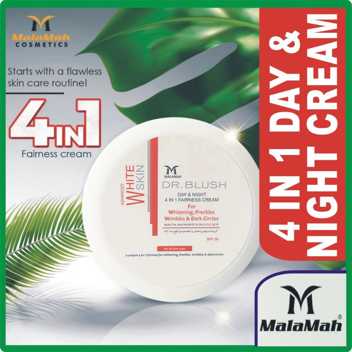 DR BLUSH 4 IN 1 FAIRNESS CREAM FOR ADVANCE WHITE SKIN, WHITENINGS, FRECKLES, ANTI WRINKLES AND DARK CIRCLES SPF 30 20G