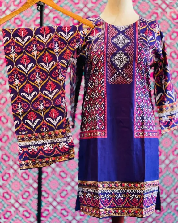 Stylish%20Era%20Stitched%203D%20Printed%20jacket%20style%202pc%20Dress%20for%20Women%20-%20Image%203