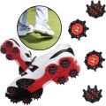 16Pcs Outdoor Golf Shoe Spikes Screw Training Parts Soft Rubber for Golf Sports Shoes (Red/Black). 