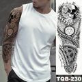 Waterproof Temporary Big Arm Sleeve Tattoo Sticker Greek Goddess Medusa Poseidon Owl Flash Tattoos Woman Body Art Tatto Men. 