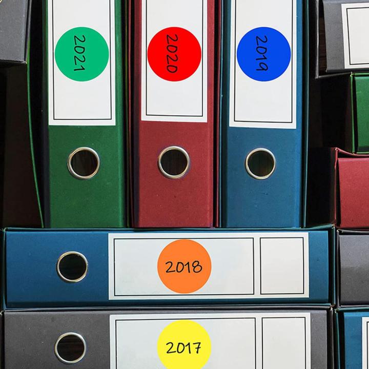 2 Inch Round Color Coding Sticker 10 Assorted Colors Circle Dot Labels ...