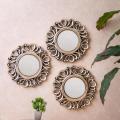3 Piece Stylish Wall Mirror Set For Wall Decorations Home Decoration. 