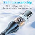 Type C to Type C Cable 120W Super Fast Charging Charger USB To Type-C Cable LED Display Data Cord For Xiaomi Samsung Huawei. 